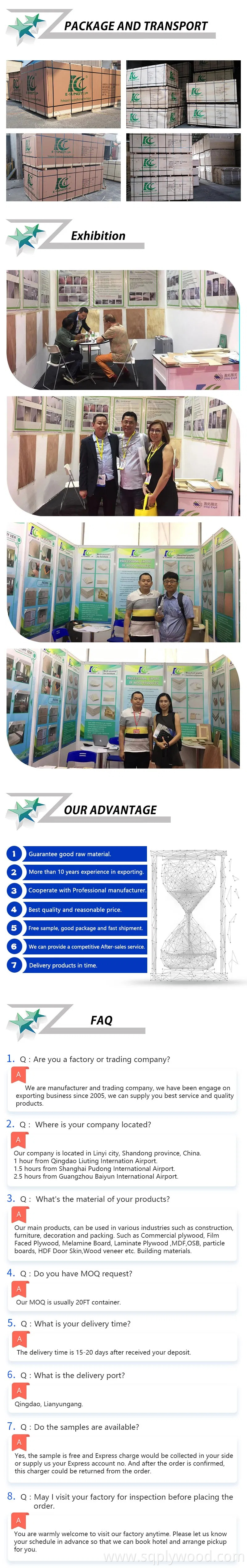 18mm Wood Grain Melamine Paper Plywood